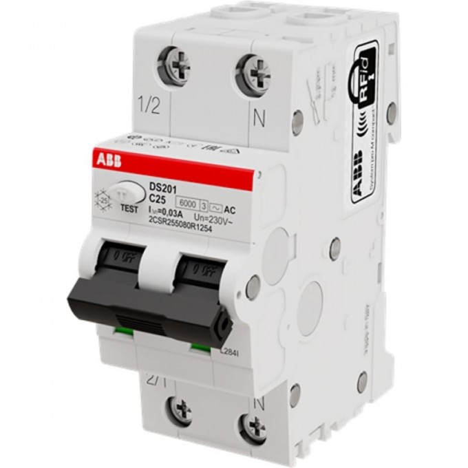 Автоматический выключатель дифференциального тока ABB DS201 C25 AC30 2CSR255080R1254