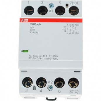Контактор ABB ESB40-40N-06 модульный (40А АС-1 4НО) катушка 230В AC/DC