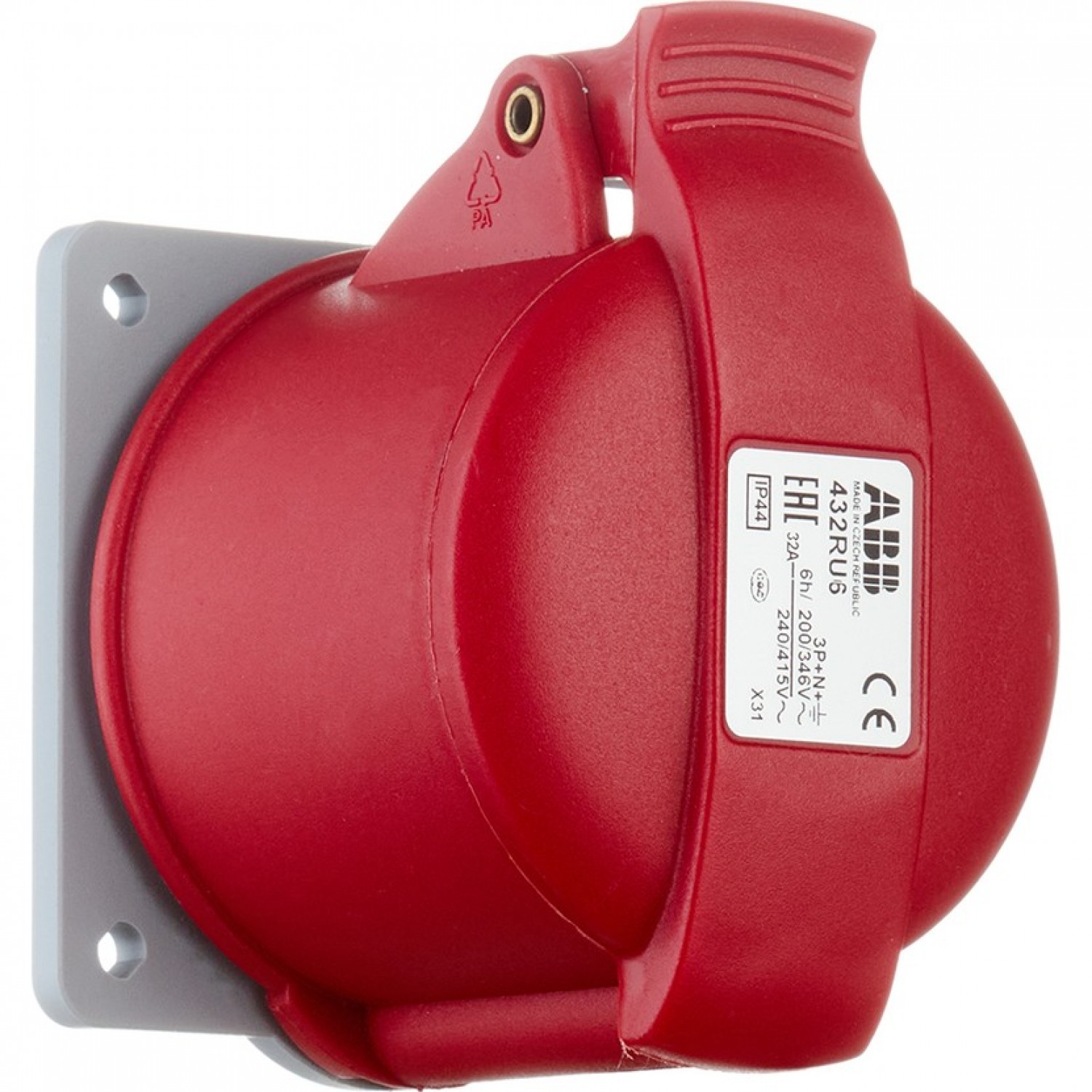 ABB 432 RU6 32A, 3P+N+E, IP44 2CMA193259R1000. Купить Розетка на ...