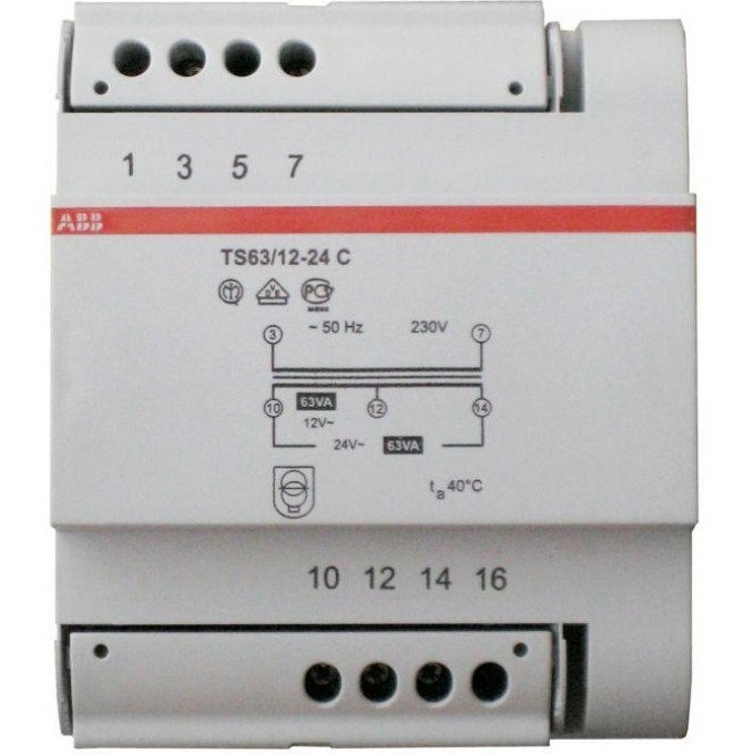 Трансформатор разделительной безопасности ABB TS63/12-24C 2CSM631043R0811