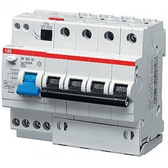Выключатель автоматический дифференциального тока ABB DS204 4п C 16А 30мА тип AC 6кА 6модулей
