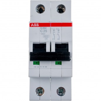 Выключатель автоматический модульный ABB S202 2п C 25А 6кА C25