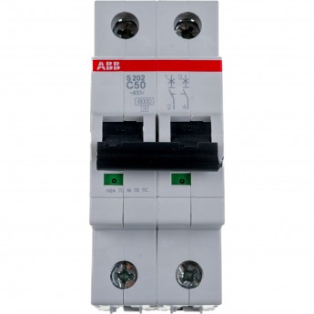 Выключатель автоматический модульный ABB S202 2п C 50А 6кА C50