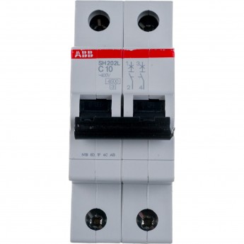Выключатель автоматический модульный ABB SH202L 2п C 10А 4.5кА C10