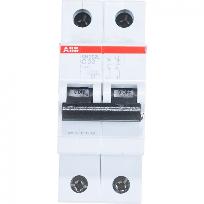 Выключатель автоматический модульный ABB SH202L 2п C 32А 4.5кА C32 2CDS242001R0324