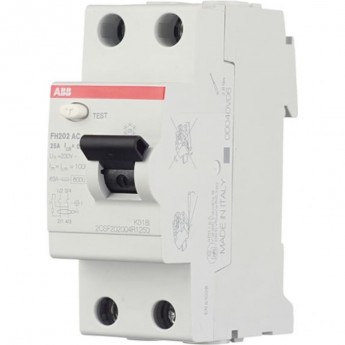Выключатель дифференциального тока (УЗО) ABB FH202 2п 25А 30мА тип AC